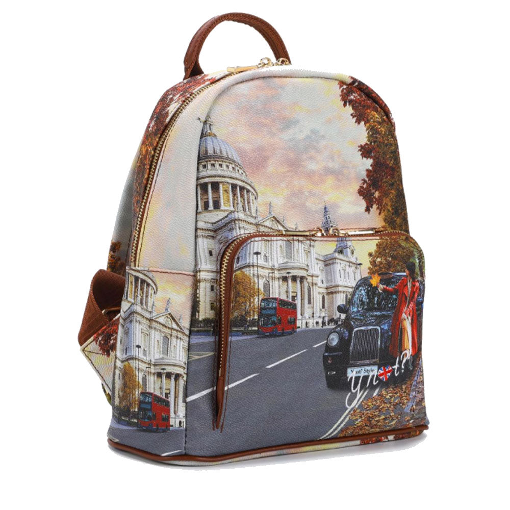 Y NOT Damen Rucksack mit Außentasche YES-615 London Tourist