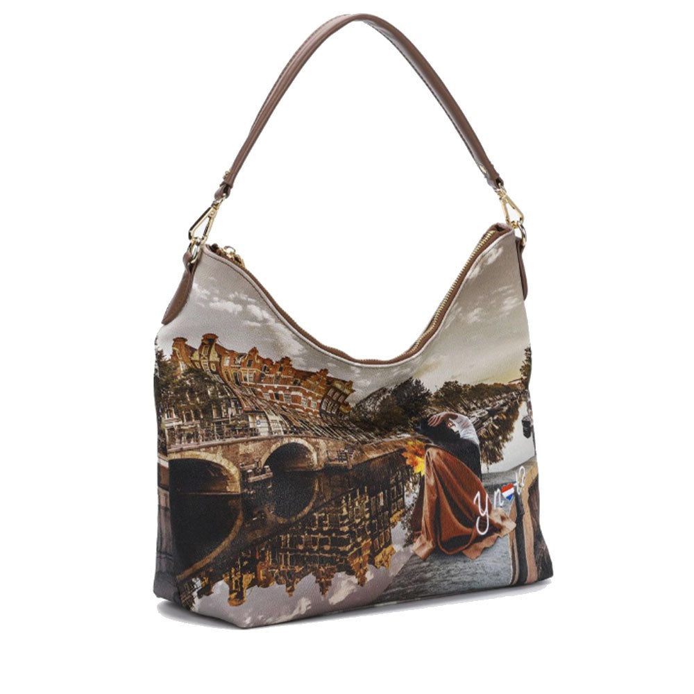 Borsa Donna Y NOT Hobo a Spalla YES-618 Autumn in Holland