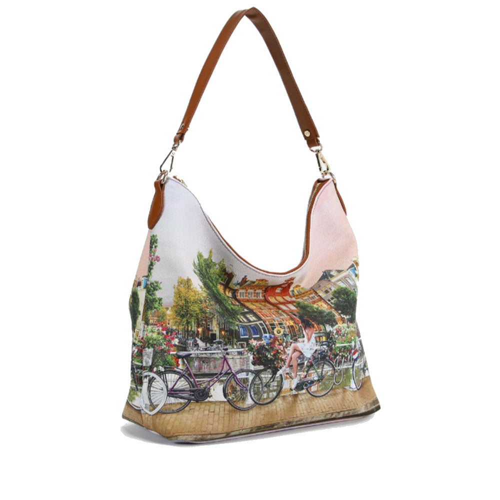 Borsa Donna Y NOT Hobo a Spalla YES-618 Flower River