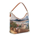 Y NOT Damen Hobo Umhängetasche YES-618 Zitronenbaum