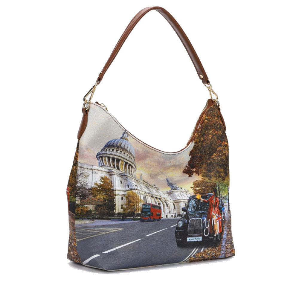 Borsa Donna Y NOT Hobo a Spalla YES-618 London Tourist