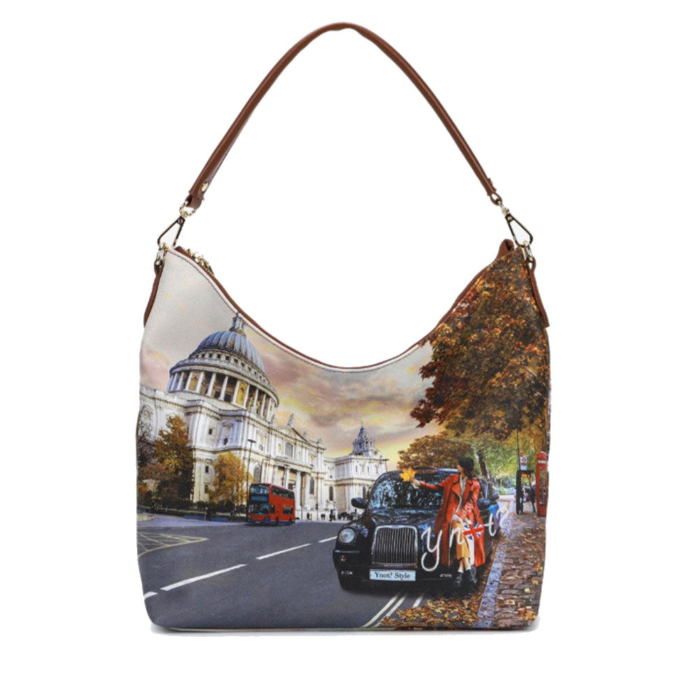 Borsa Donna Y NOT Hobo a Spalla YES-618 London Tourist