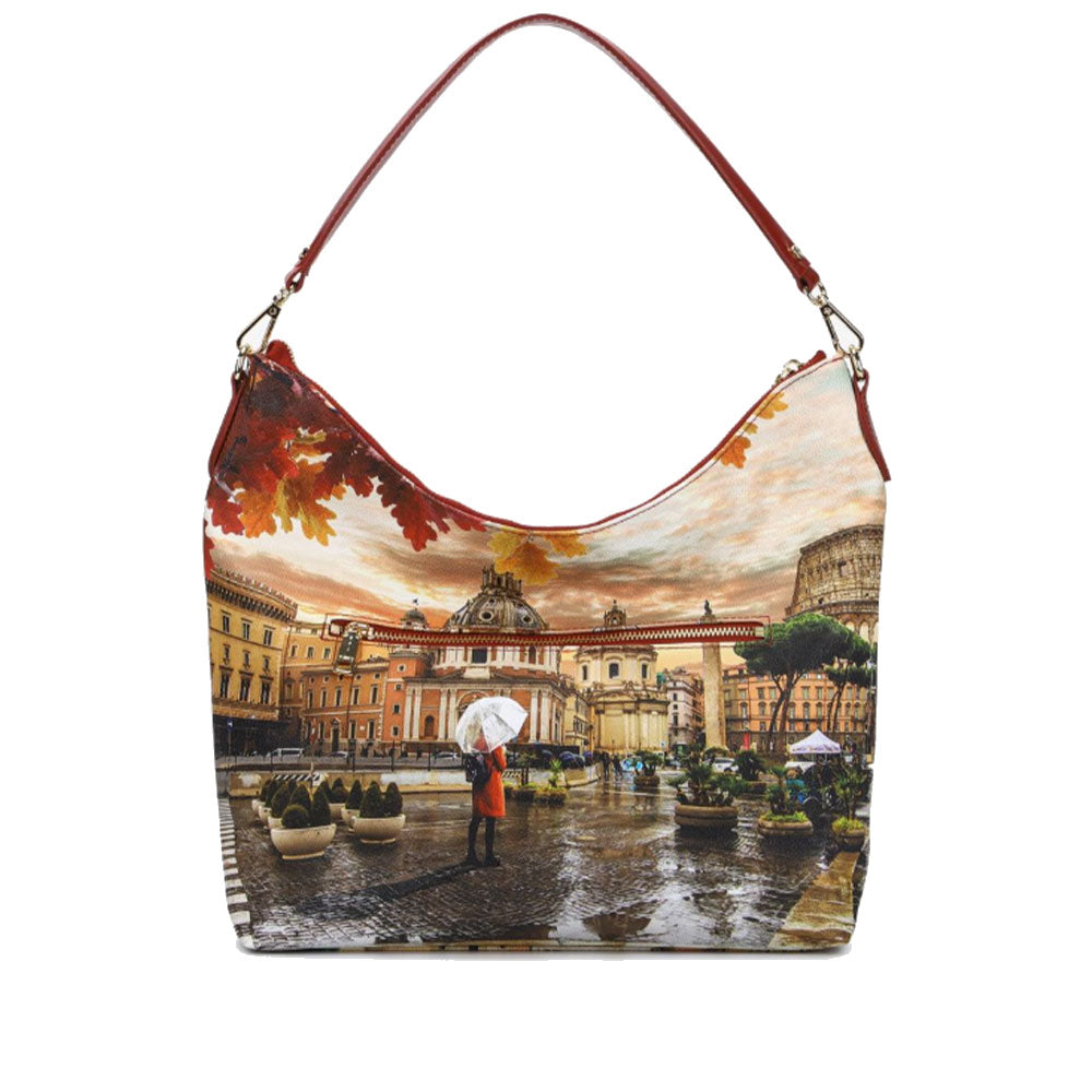 Y NOT Damen Hobo Schultertasche YES-618 Rome Raining