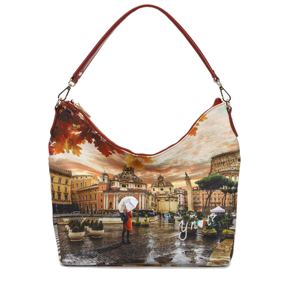 Borsa Donna Y NOT Hobo a Spalla YES-618 Rome Raining