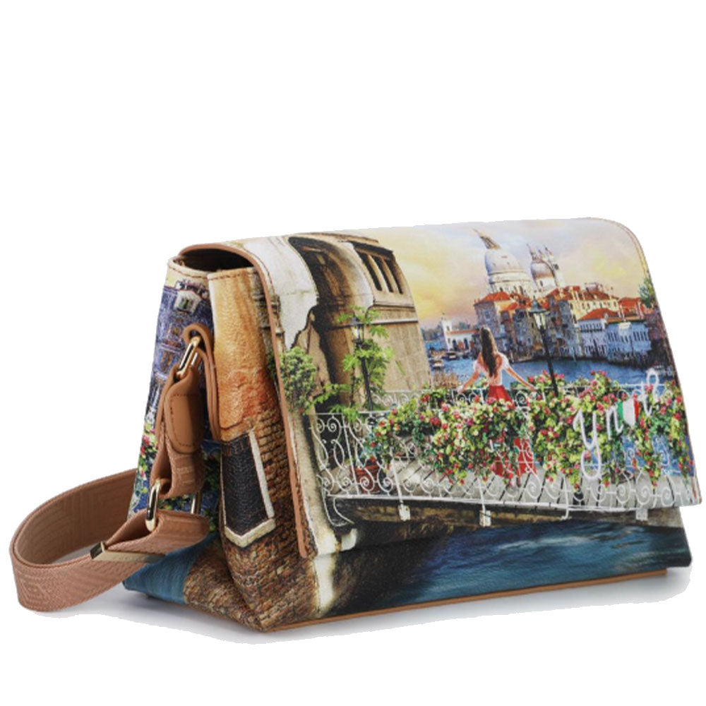 Borsa Donna a Tracolla con Pattina Y NOT YES-621 Flowery Canal