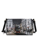 Borsa Donna a Tracolla Y NOT Chiusa Con Pattina YES-626 Stampa London By Night