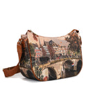 Borsa Donna Hobo Bag a Tracolla Y NOT YES-628 Stampa Autumn River