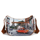 Borsa Donna Hobo Bag a Tracolla Y NOT YES-628 Stampa C'Est La Vie