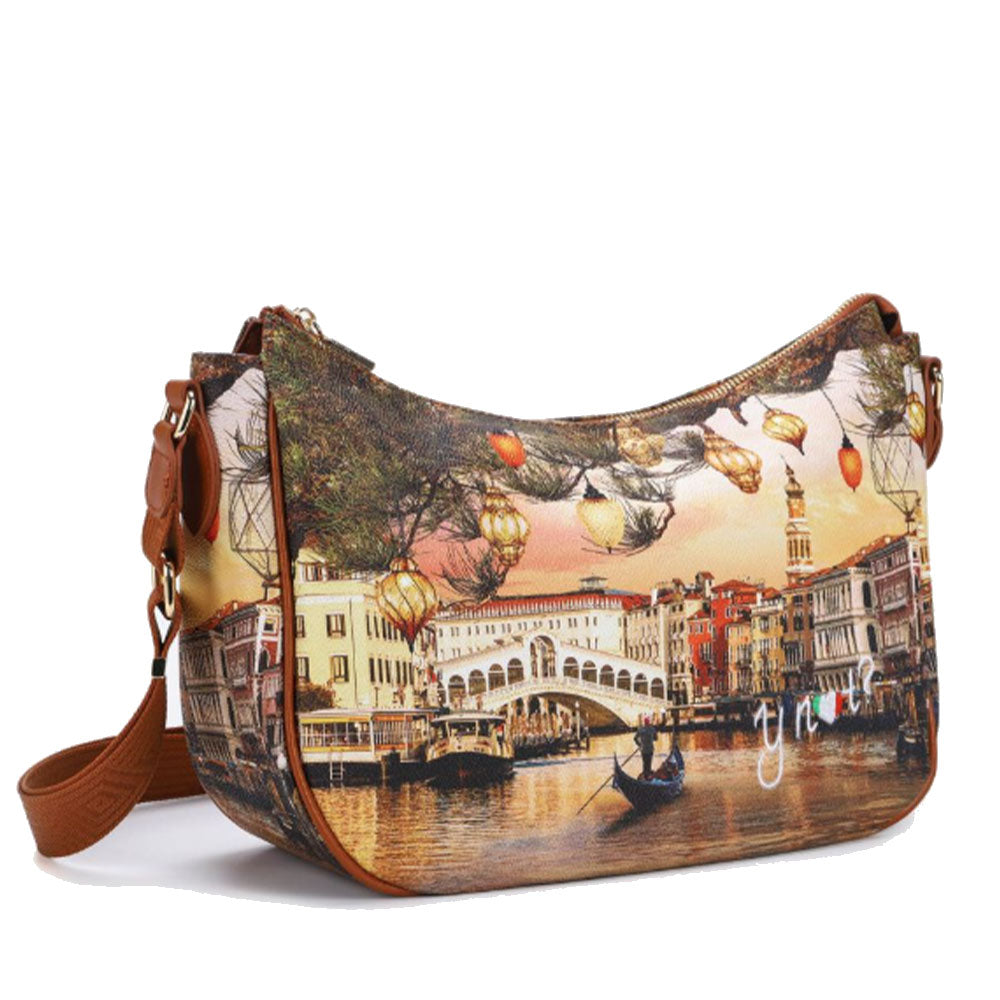 Damen Hobo Bag mit Schultergurt Y NOT YES-628 Christmas Venice Print