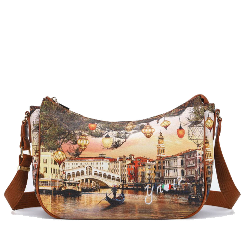 Damen Hobo Bag mit Schultergurt Y NOT YES-628 Christmas Venice Print