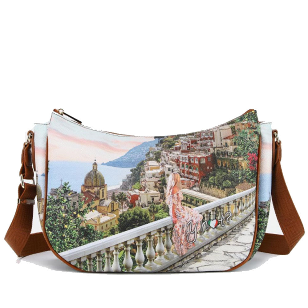 Borsa Donna Hobo Bag a Tracolla Y NOT YES-628 Stampa Dreaming Coast
