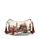 Y NOT YES-628 Hobo-Umhängetasche für Damen mit London-Street-Print