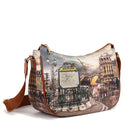 Borsa Donna Hobo Bag a Tracolla Y NOT YES-628 Stampa Metrò Paris