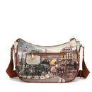 Borsa Donna Hobo Bag a Tracolla Y NOT YES-628 Stampa Metrò Paris