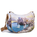 Borsa Donna Hobo Bag a Tracolla Y NOT YES-628 Stampa Polignano Coast