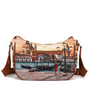 Borsa Donna Hobo Bag a Tracolla Y NOT YES-628 Stampa Venice Sunset