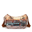 Borsa Donna Hobo Bag a Tracolla Y NOT YES-628 Stampa Venice Sunset