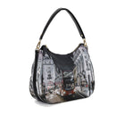 Borsa Donna Hobo Bag Y NOT YES-629 stampa London By Night