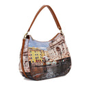 Borsa Donna Hobo Bag Y NOT YES-629 stampa Rainbow Rome