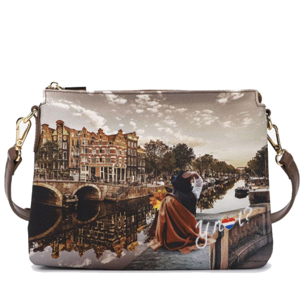 Borsa Donna a Spalla Y NOT YES-630 Stampa Autumn In Holland