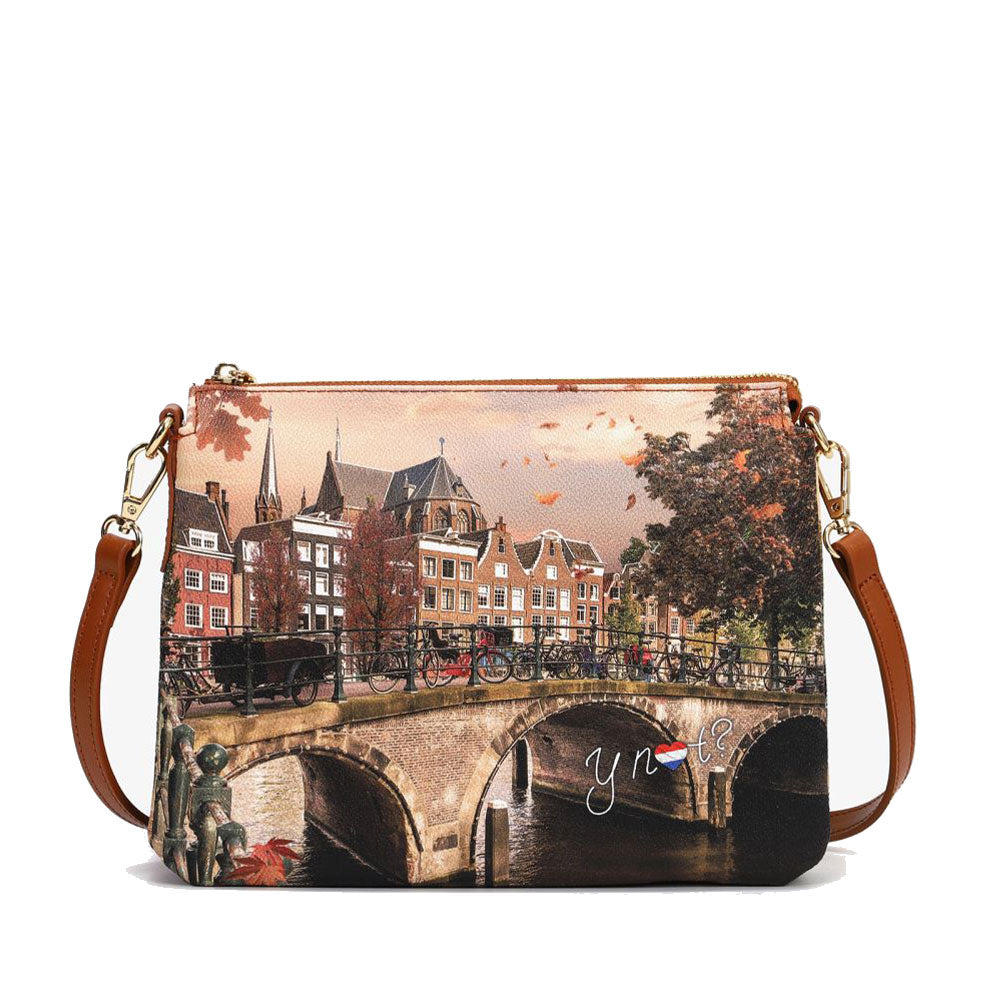 Borsa Donna a Spalla Y NOT YES-630 Stampa Autumn River