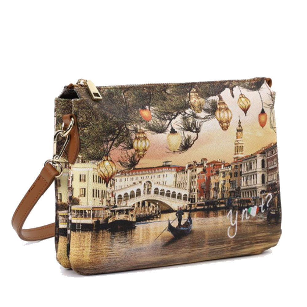 Borsa Donna a Spalla Y NOT YES-630 Stampa Christmas Venice
