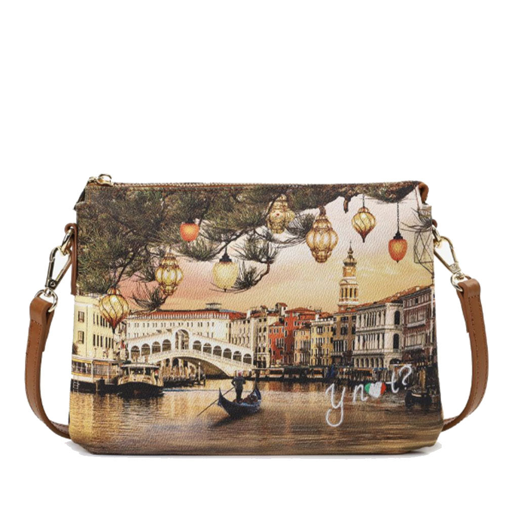 Borsa Donna a Spalla Y NOT YES-630 Stampa Christmas Venice