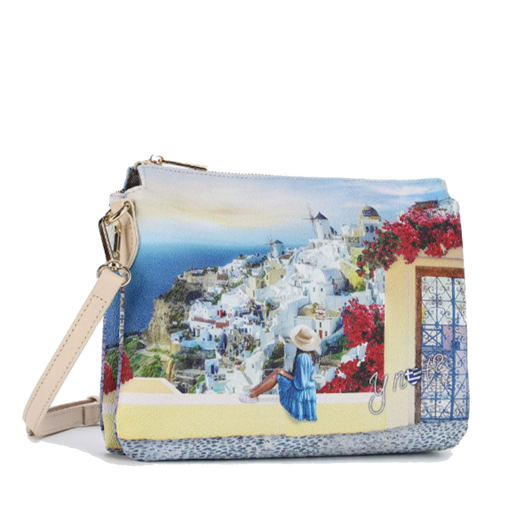 Borsa Donna a Tracolla Y NOT YES-630 Stampa Greek Summer
