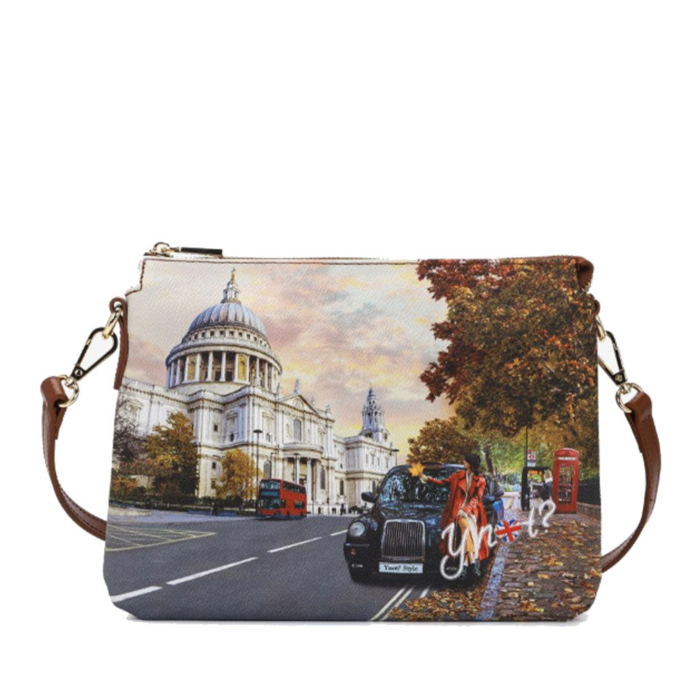 Borsa Donna a Spalla Y NOT YES-630 Stampa London Tourist
