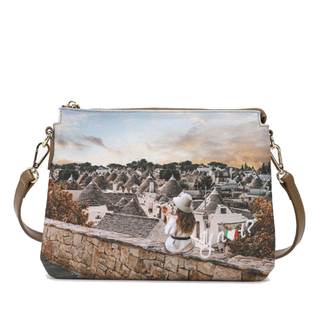 Borsa Donna a Spalla Y NOT YES-630 Stampa Romantic Trulli