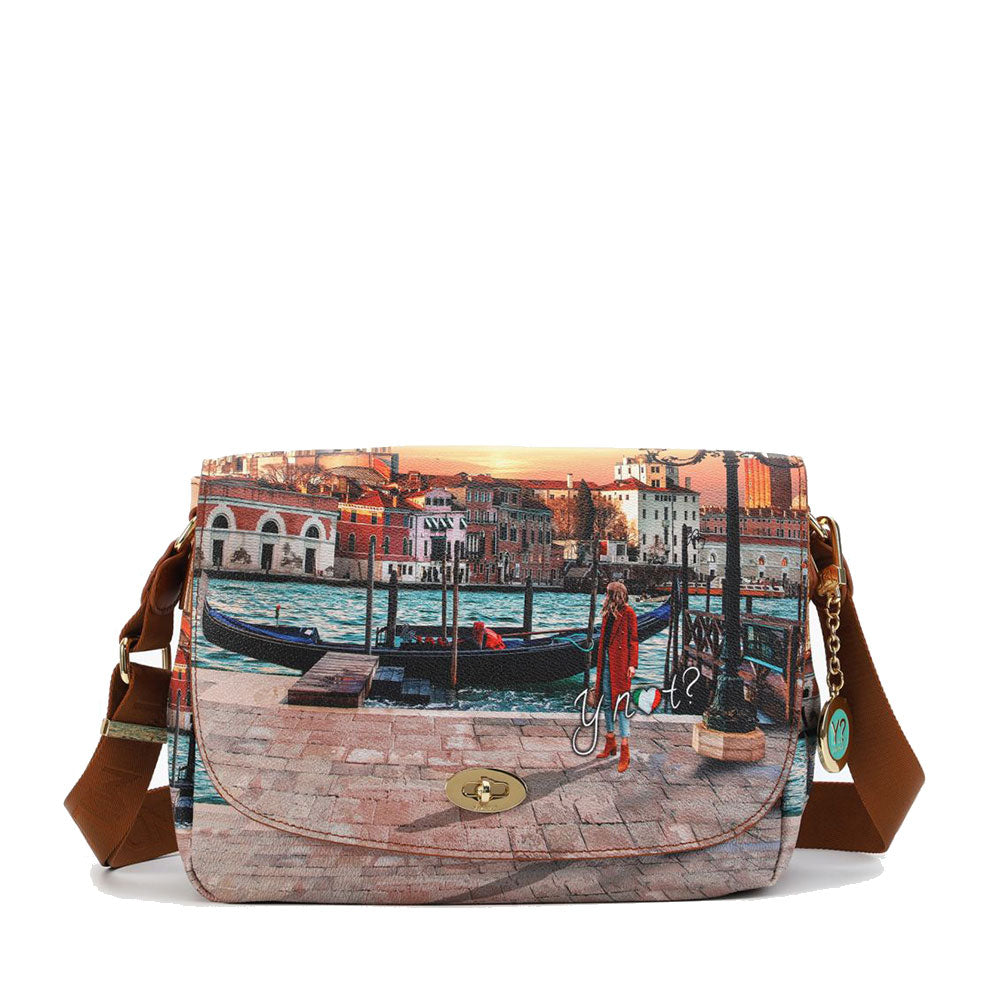 Borsa Donna a Tracolla Y NOT YES-631 Stampa Venice Sunset