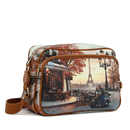 Borsa Donna a Tracolla Y NOT YES-331 stampa Kisses From Paris