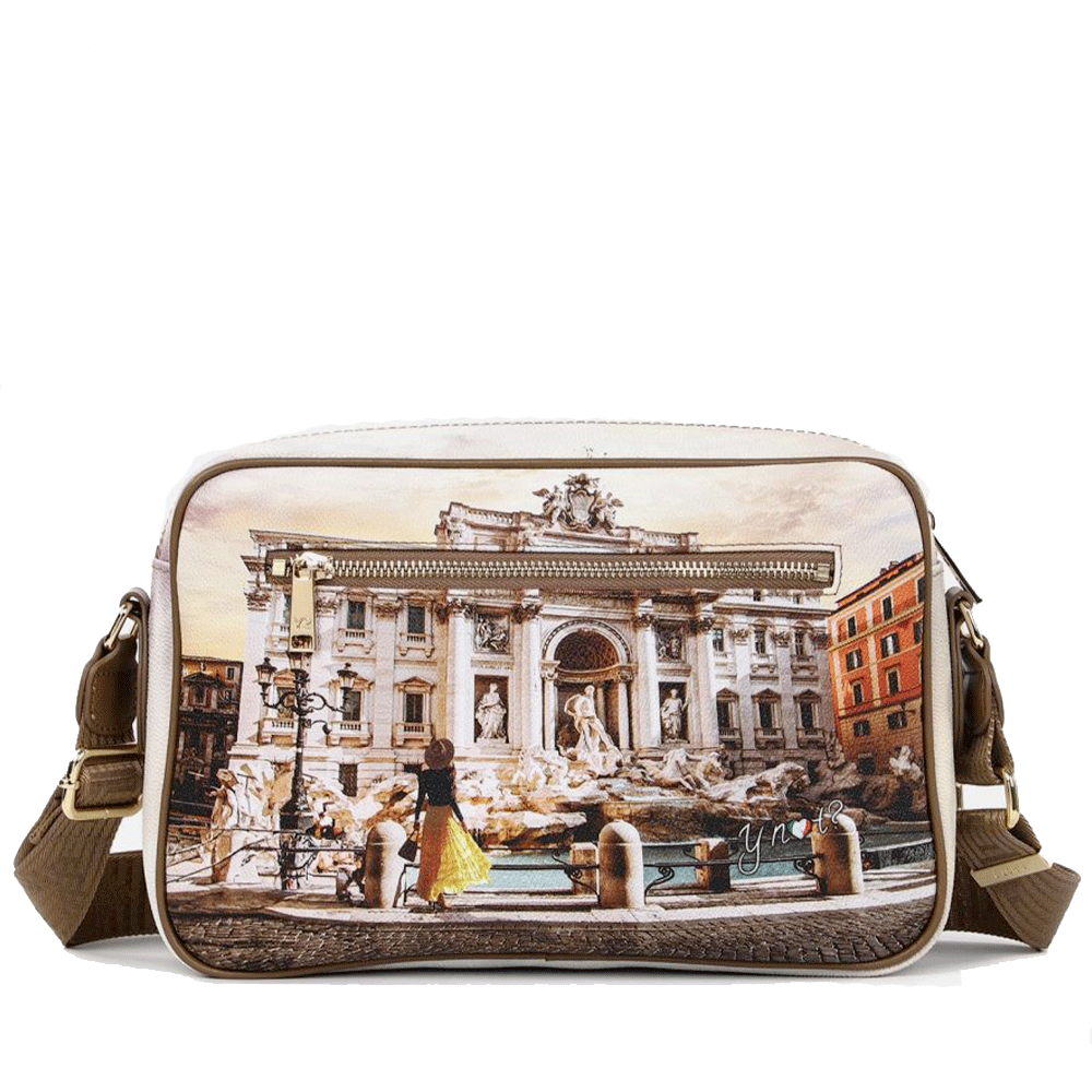 Borsa Donna a Tracolla Y NOT YES-331 stampa Lost in Rome