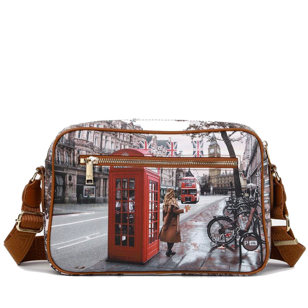 Borsa Donna a Tracolla Y NOT YES-331 stampa Red London