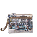 Pochette Donna con Zip Y NOT YES-342 Stampa Blue Lagoon