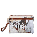 Pochette Donna con Zip Y NOT YES-342 Stampa Fall in Alberobello