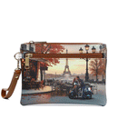 Pochette Donna con Zip Y NOT YES-342 Stampa Kisses From Paris
