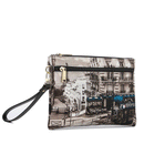 Pochette Donna con Zip Y NOT YES-342 Stampa Petrol Paris