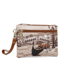 Pochette Donna con Zip Y NOT YES-342 Stampa Venice Postcard