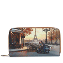 Portafoglio Donna Y NOT YES-361 Stampa Kisses From Paris Chiusura Zip Around