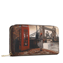 Portafoglio Donna Y NOT YES-361 Stampa London Bridge Chiusura Zip Around