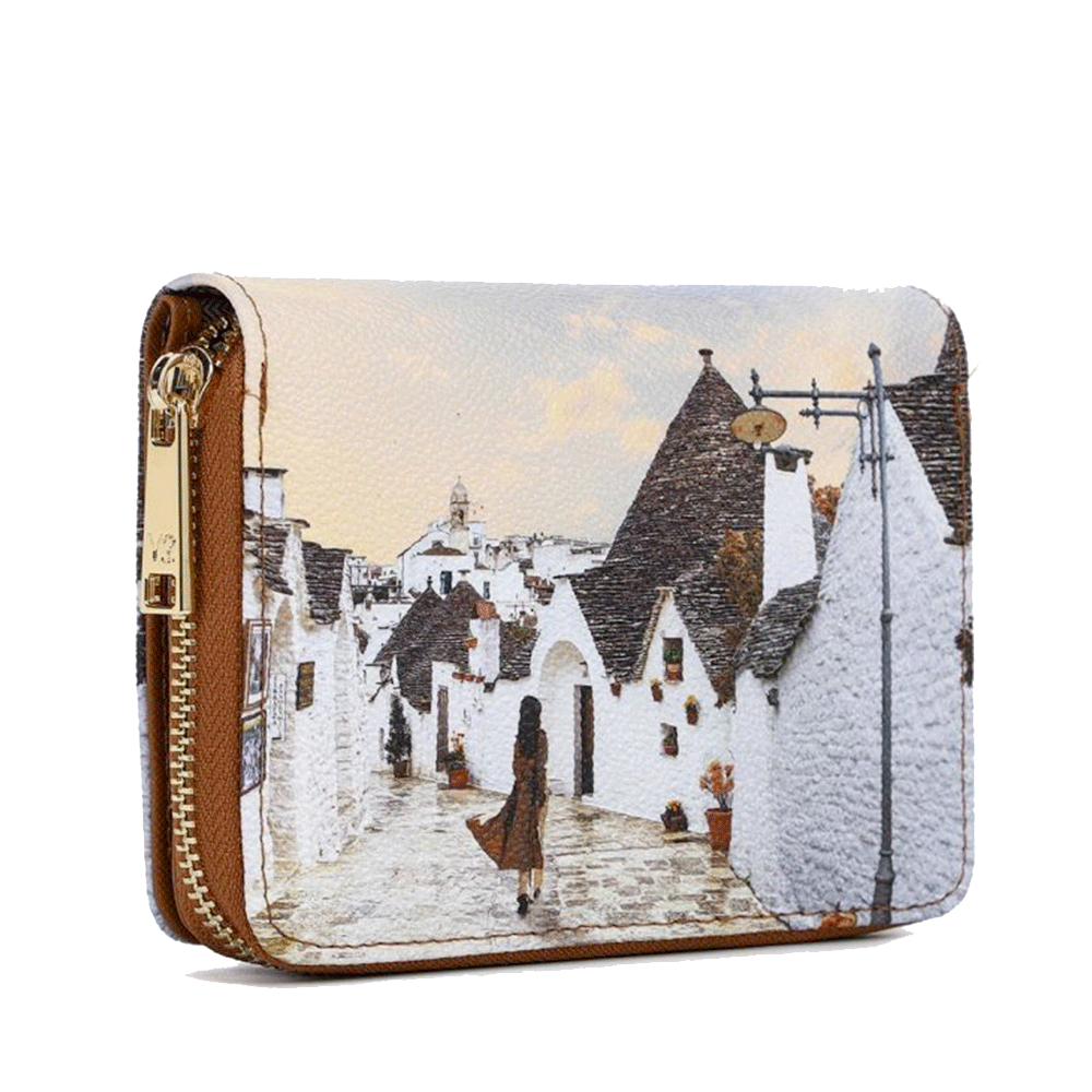 Portafoglio Donna Piccolo Y NOT YES-362 Stampa Fall In Alberobello