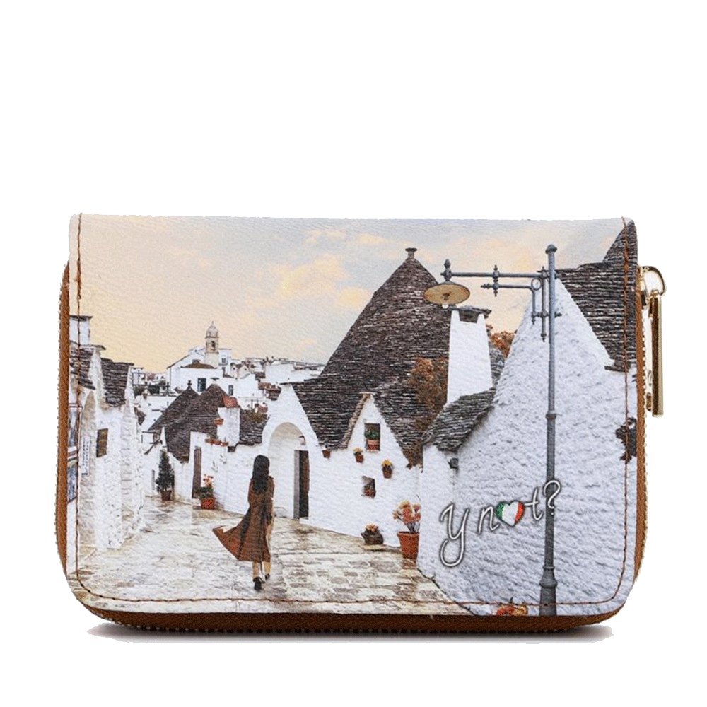 Portafoglio Donna Piccolo Y NOT YES-362 Stampa Fall In Alberobello