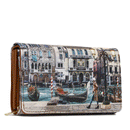 Portafoglio Donna Y NOT Chiuso con Bottone YES-364 Stampa Blue Lagoon