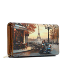 Portafoglio Donna Y NOT Chiuso con Bottone YES-364 Stampa Kisses From Paris