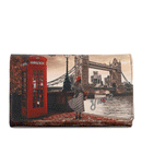 Portafoglio Donna Y NOT Chiuso con Bottone YES-364 Stampa London Bridge