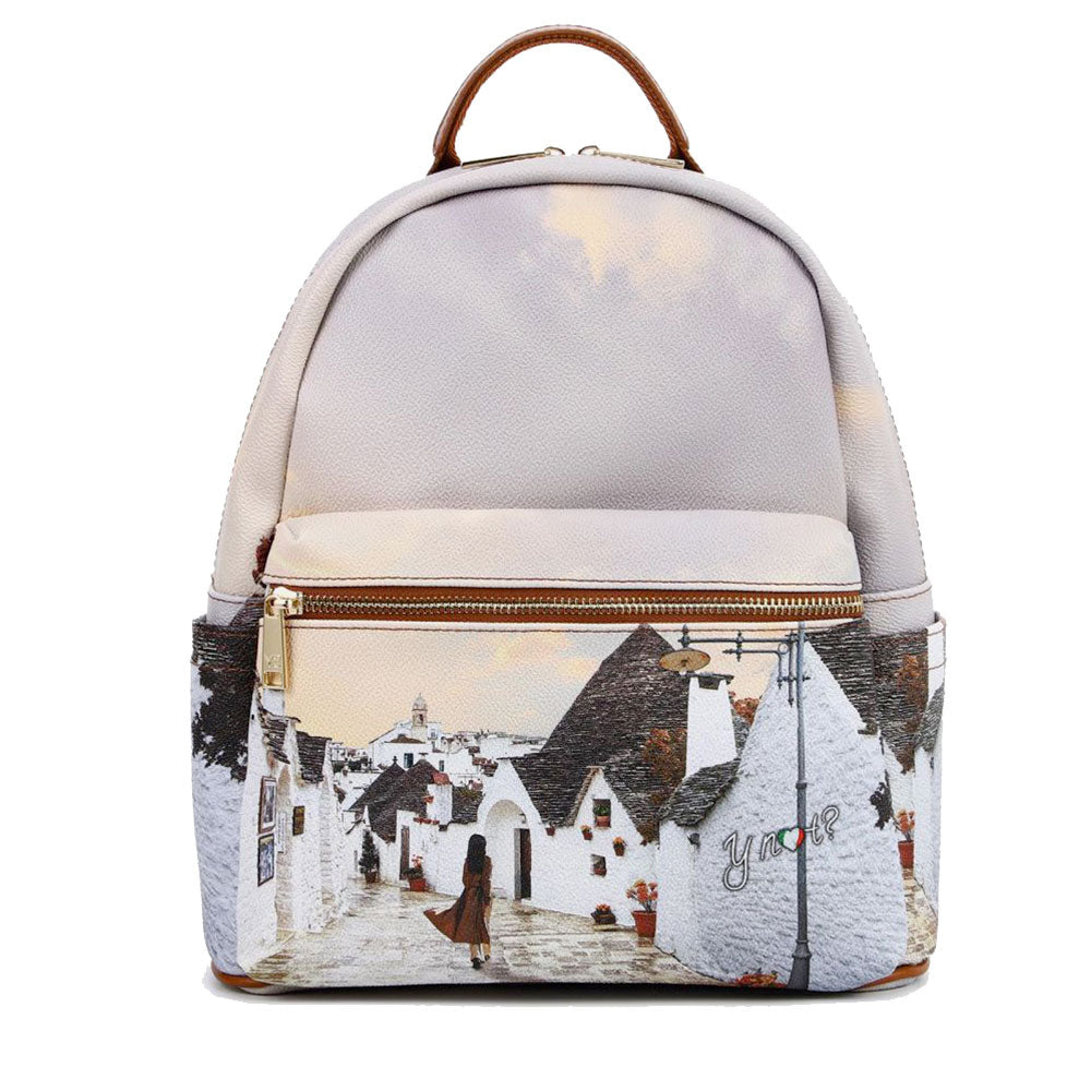 Zaino Donna Piccolo Y NOT YES-380 stampa Fall in Alberobello