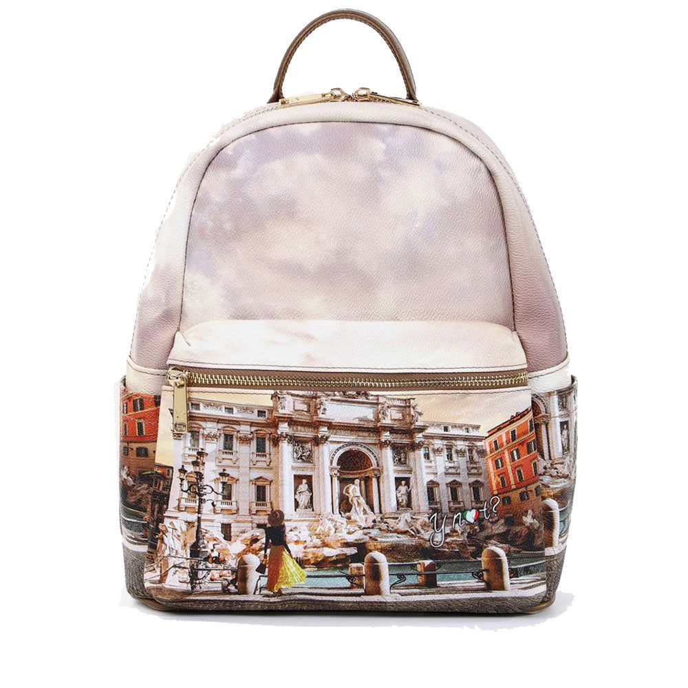 Zaino Donna Piccolo Y NOT YES-380 stampa Lost In Rome