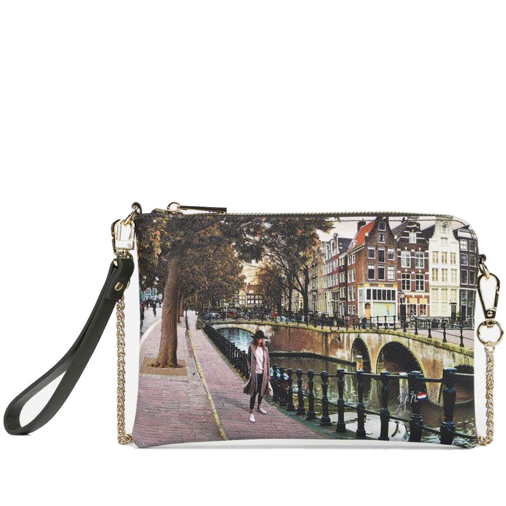 Borsa Donna Y NOT Pochette con Tracolla YES-384 Amsterdam Bridge