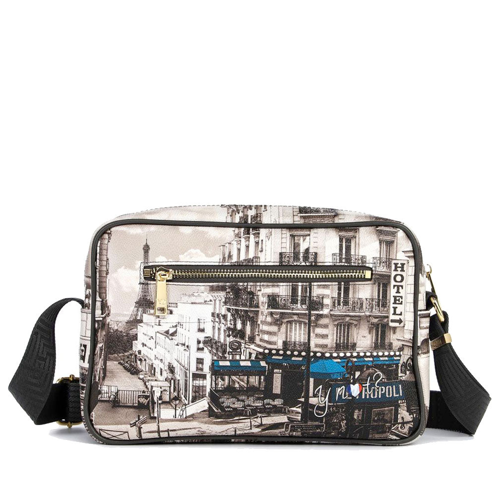 Borsa Donna a Tracolla Y NOT YES-440 stampa Petrol Paris